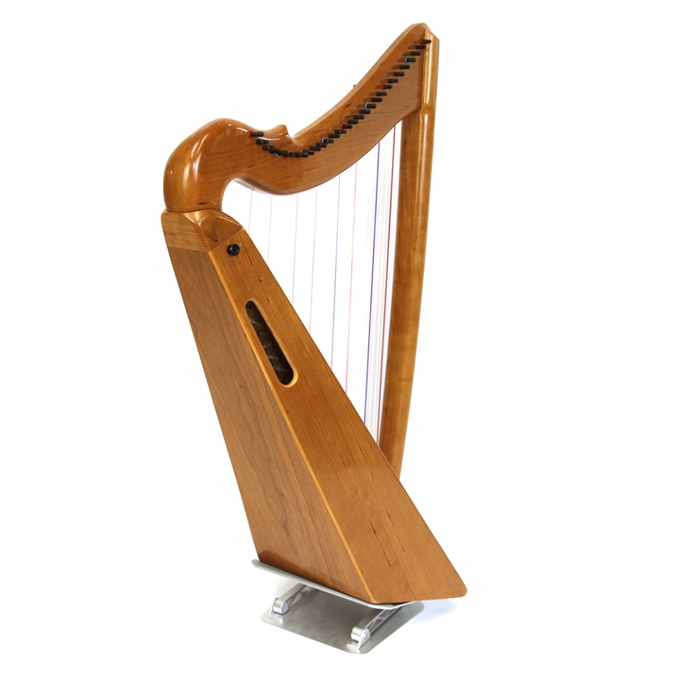 Plain Celtic Harp Rose 19 string Irish Style with Bag & Extra strings & key included 
