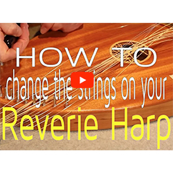 Change strings on a reverie harp