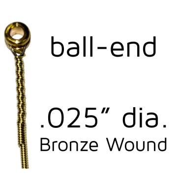 Bronze wound -  .025 in.