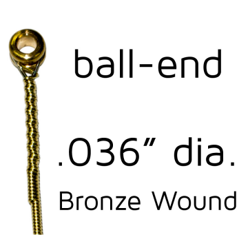 Bronze wound -  .036 in.