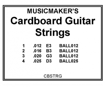 Cardboard Guitar String Set