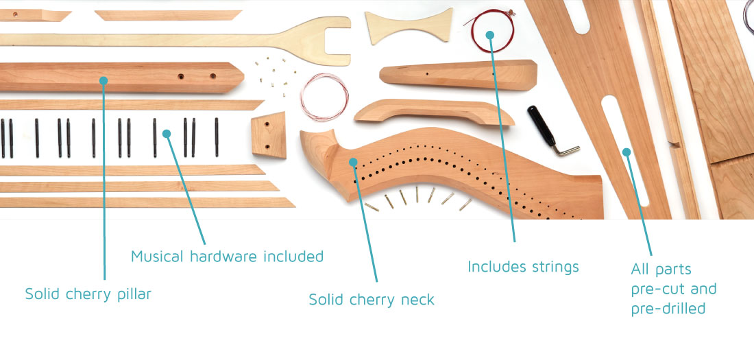Jolie Harp kit specs