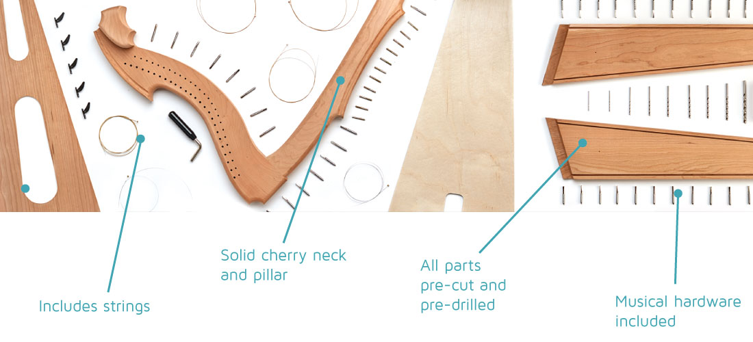 Limerick Lap Harp KIT Musicmakers