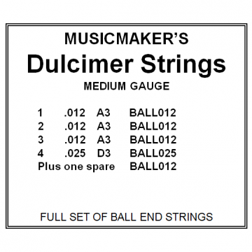 Mt Dulcimer Strings  - Ball End
