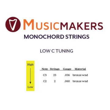 Monochord Strings for Low C Tuning