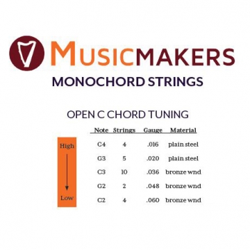 Monochord Strings for Open C Tuning