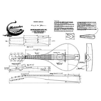 Mini Mandolin Chords Chart - 755798123478